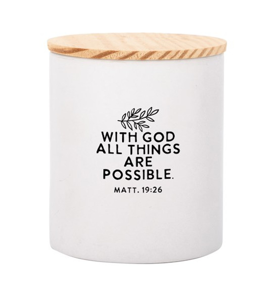 Canister-With God All Things Are Possible W/ Lid by Dexsa