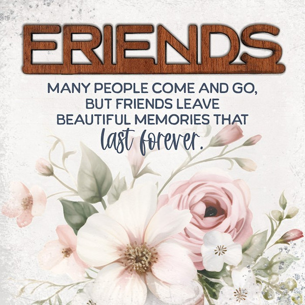 Magnet-Crafted Remindables-Friends-Many People Come (3.5 Sq) by Dexsa