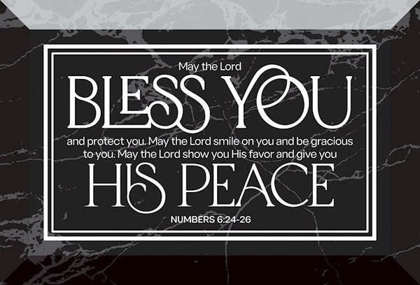 Glass Plaque-May The Lord Bless You (6 x 4) by Dexsa