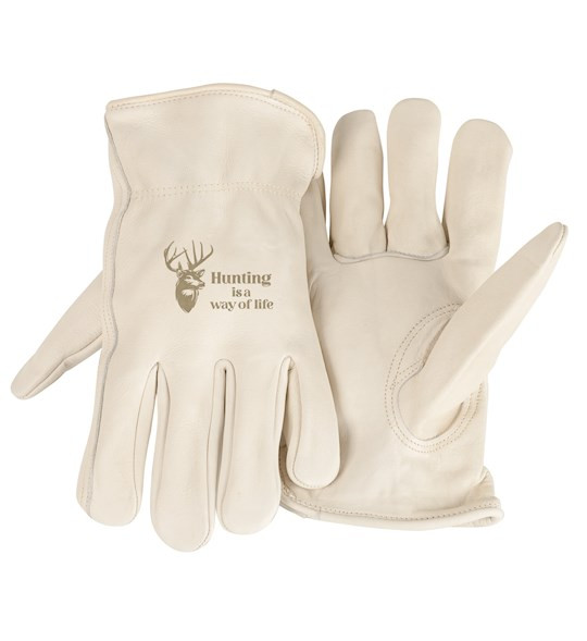 Gloves-Unlined-Hunting Is A Way Of Life-White (Medium) by Dexsa