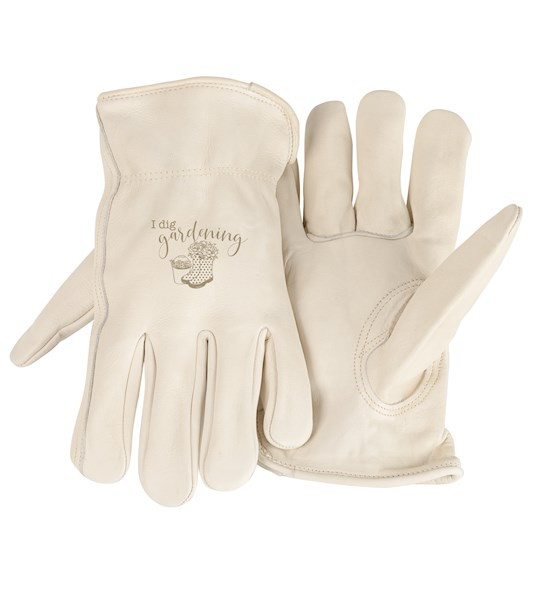 Gloves-Unlined-I Dig Gardening-White (Large) by Dexsa