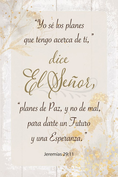 Spanish Plaque-I Know The Plans... (Yo Se Los Planes)  (Jer. 29:11) (4 x 6) by Dexsa