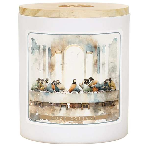 Candle-Last Supper Art-Cozy Cottage (11 Oz - 2 Wick) by The Good Shepherd