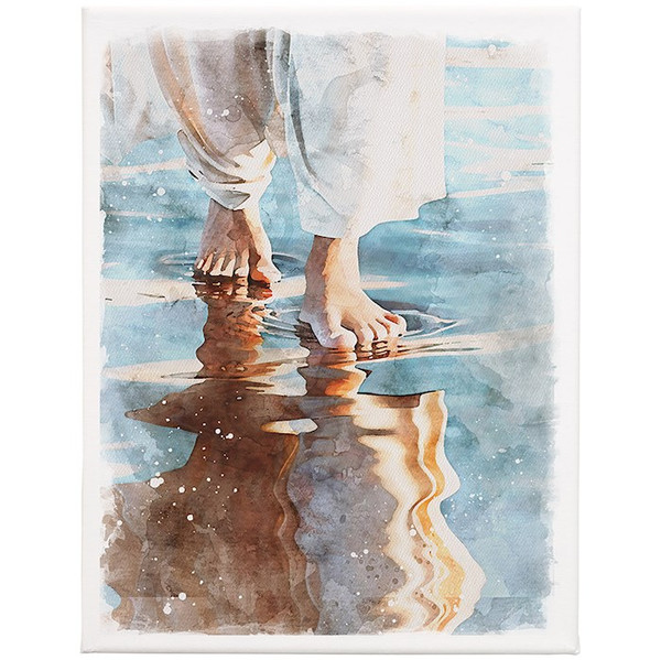 Wrapped Canvas-Jesus On Water (17 x 13) by The Good Shepherd