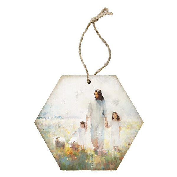 Ornament-Honeycomb-Jesus Children Art (6.875 x 4.5) by The Good Shepherd