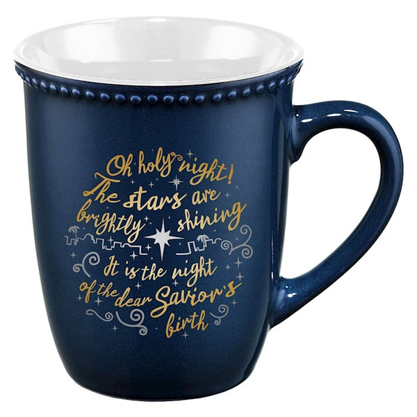 Mug-Oh Holy Night-Navy (16 Oz) by Christian Art Gift