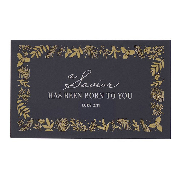 Pass-Around Card-A Savior is Born-Luke 2:11 (Pack Of 25) by Christian Art Gift