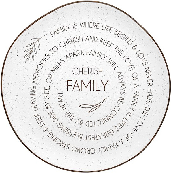 Plate-Cherish Family-10.5" Ceramic (#88608) by Pavilion