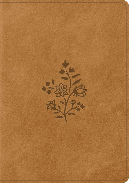 ESV Single Column Journaling Bible/Large Print-Nubuck Caramel Wildflower DesignTruTone by English Standard V