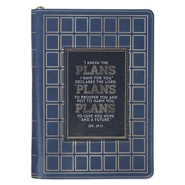 Journal Classic W/ Zip-Grad Plans Jer. 29:11-Blue by Christian Art Gift