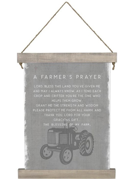 Hanging Canvas-Farmer's Prayer (10" x 17") by Sincere Surroundin