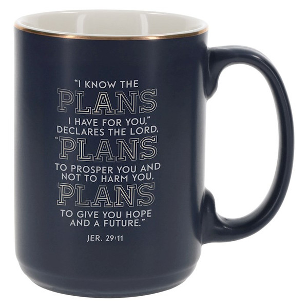 Ceramic Mug-Plans Jer. 29:11-Blue by Christian Art Gift