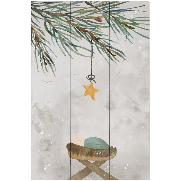 Rustic Pallet-Manger Star (10.75" x 16") by Christmas