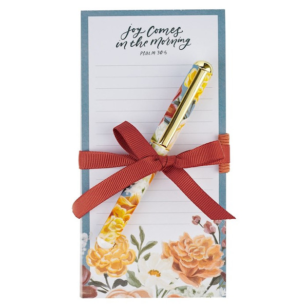 Magnetic Notepad W/ Pen-Joy Comes In The Morning by Christian Art Gift