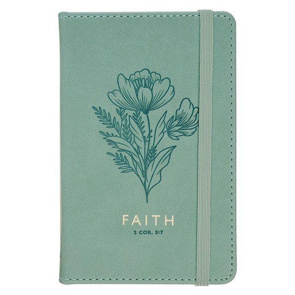 Notebook-Trust-Faith-Mottled Soft Teal W/ Elastic Closure-Hardcover by Christian Art Gift