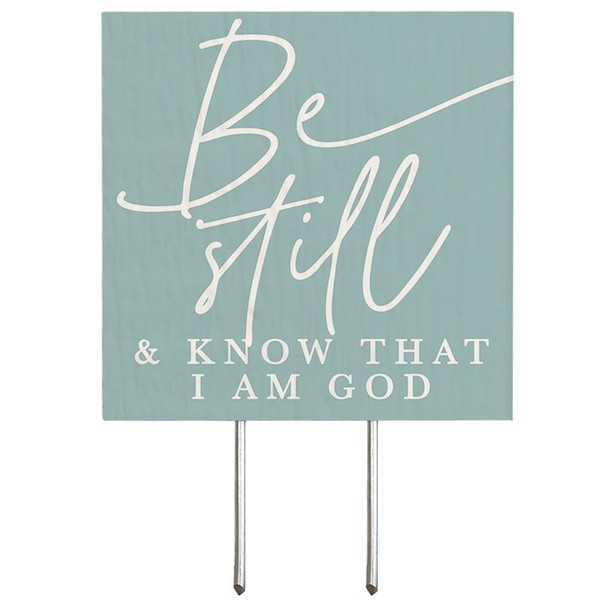 Plant Thought-Be Still/Blue (4" x 5.75") by Sincere Surroundin