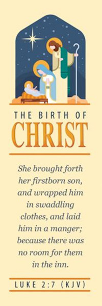 Bookmark-The Birth of Christ (Luke 2:7) (Pack Of 25) by Warner Press Kids