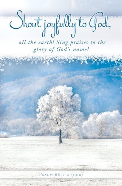 Bulletin-Shout Joyfully To The Lord (Winter Scene) (Pack Of 100) by Abingdon Press
