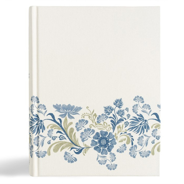 CSB Notetaking Bible/Large Print Edition-Cream Floral Cloth Over Board by CSB Bibles By Holm