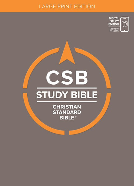 CSB Study Bible/Large Print Digital Study Edition-Hardcover by CSB Bibles By Holm