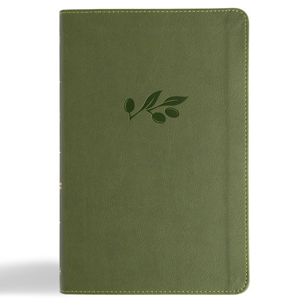 CSB Thinline Bible (Anglicised Edition)-Olive LeatherTouch by CSB Bibles By Holm