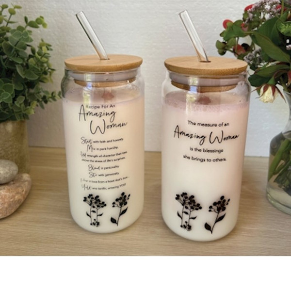 Glass Sipper-Amazing Woman (24 Oz) by Mother's Day