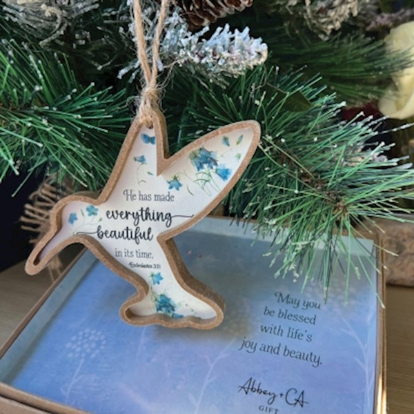 Ornament-Hummingbird (5" x 5" x 1") by CA Gift