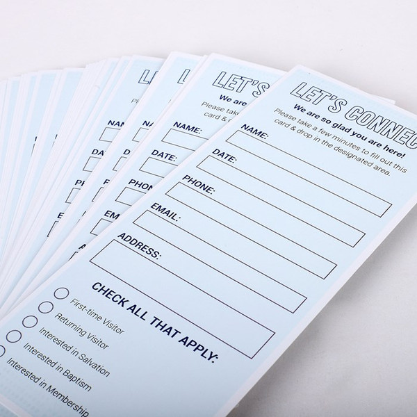 Welcome/Connect Card-Blue (Pack Of 50) by Swanson