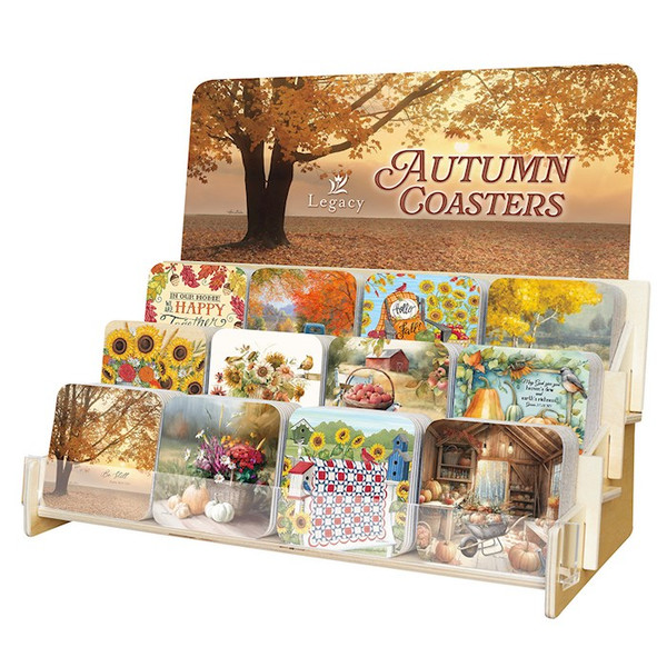 Coaster Collection-Autumn (12 Coasters In 12 Designs) (Display ORD SPY#120359) by Legacy Publishing