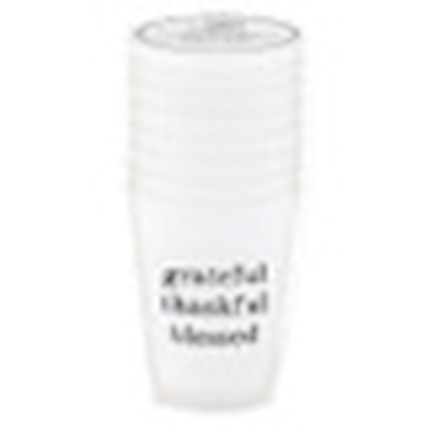 Cup-Frosted-Grateful Thankful Blessed (Pack Of 8) by Faithworks