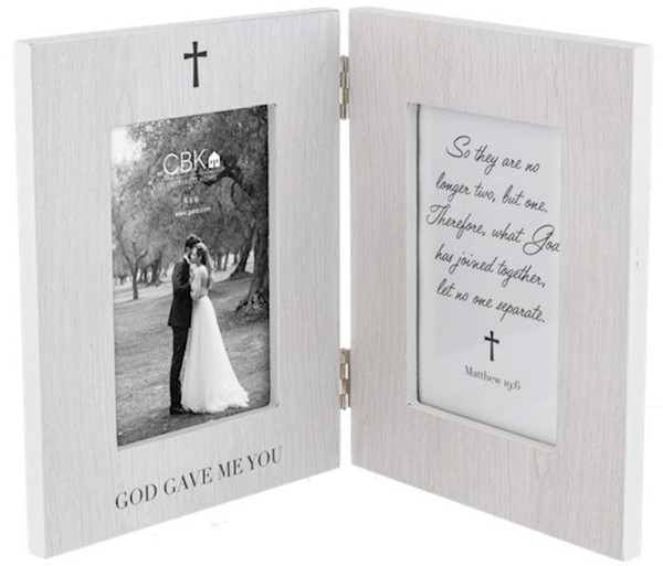Photo Frame-Dual-God Gave Me You With Bible Verse (Holds Two 4x6 Photo) by Ganz