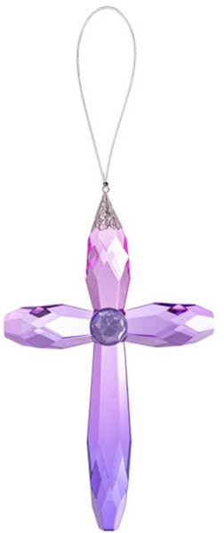 Hanging Cross-Divine-Purple (4.5" x 7") by Crystal Expression