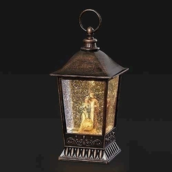Confetti Lights-Lighted Swirl Holy Family Lantern (9.5"H) (#133517) by Christmas