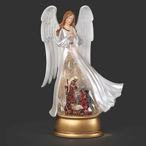 Confetti Lites-Lighted Swirl Holy Family Angel (12.25"H) (#138565) by Christmas
