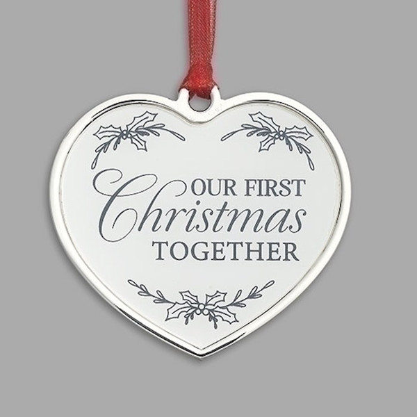 Ornament-Our First Christmas Together Heart-Silver (2.75"H) (#138560) by Christmas