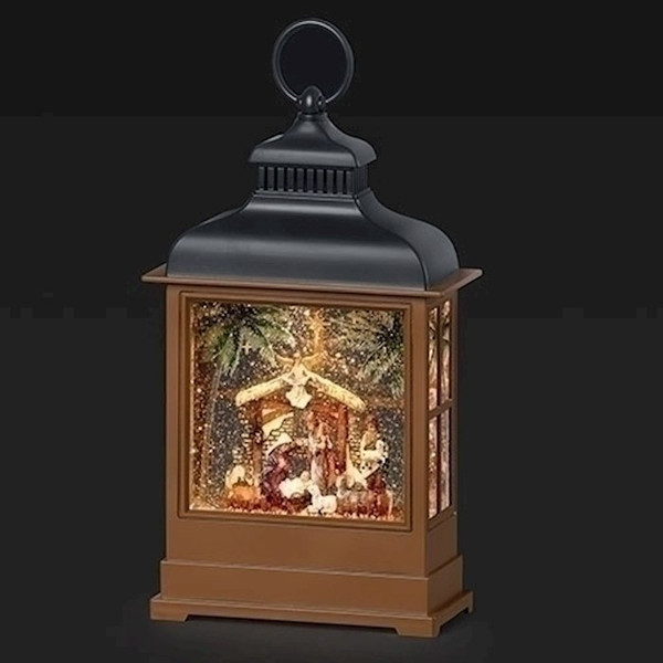 Confetti Lites-Lighted Swirl Nativity Lantern (12.25"H) (#136560) by Christmas