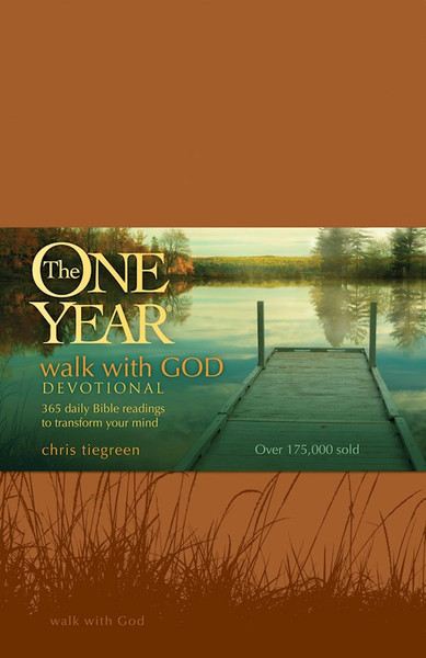 The One Year Walk With God Devotional-Tan LeatherLike by Tiegreen Chris