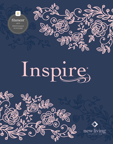 NLT Inspire Bible Filament Enabled-Navy Hardcover LeatherLike by Tyndale House