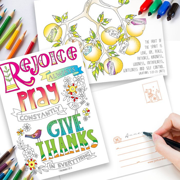Images of Joy Coloring Postcards (Pack of 10)