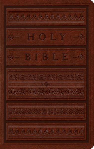 ESV Giant Print Personal Size Bible (RL)*-Brown Engraved Mantel Design TruTone by English Standard V
