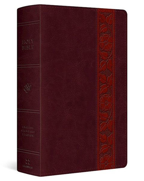 ESV Giant Print Personal Size Bible (RL)-Mahogany Trellis Design TruTone by English Standard V