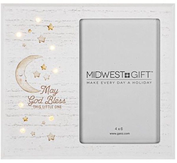 Photo Frame-May God Bless This Little One (Holds 4" x 6") by Midwest Gift