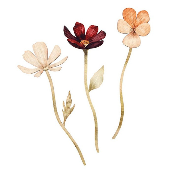 Home Decor-Wood Flowers-Like Wildflowers (Pack Of 3) by P Graham Dunn