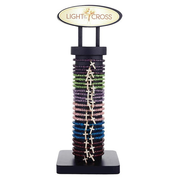 Bracelet-Glass Bead Filled Display (6 Asst.) (24 Pcs) by CB Gift