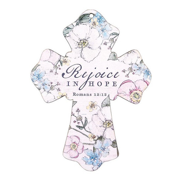 Wall Cross-Rejoice In Hope (6") by CB Gift