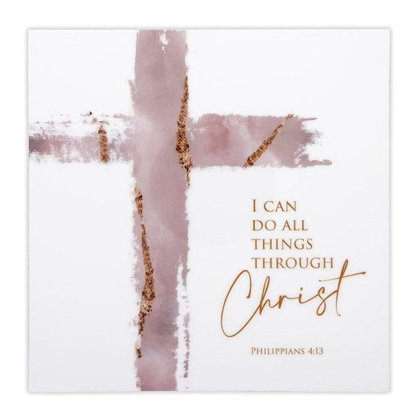 Wall Plaque-I Am With You-Cream (5" Sq.) by CB Gift