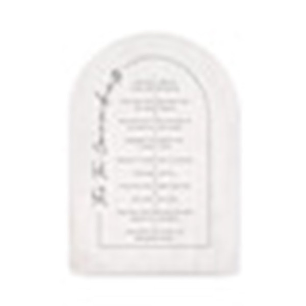 Tabletop Decor-The Ten Commandments (Arched Shape) (5" x 7") by P Graham Dunn