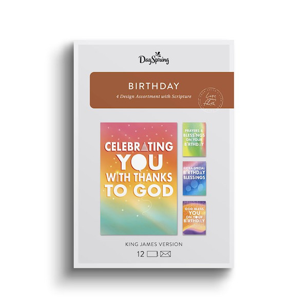 Boxed Card-Birthday: Celebrating You (KJV) (Box Of 12) by Dayspring