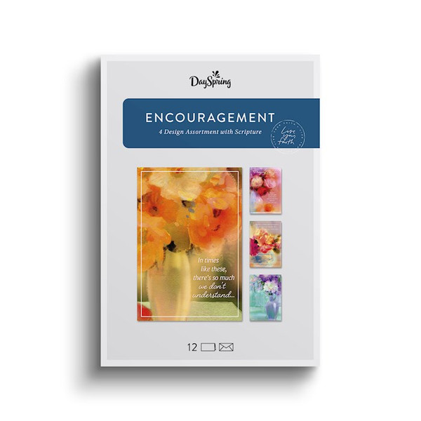 Boxed Card-Encouragement: Watercolor Floral (KJV) (Box Of 12) by Dayspring