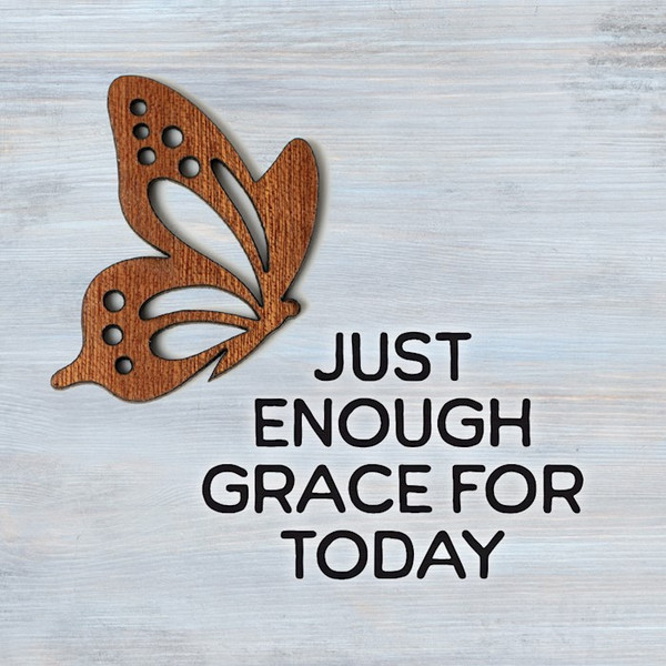 Plaque-Just Enough Grace For Today w/Magnetic Back by Dexsa